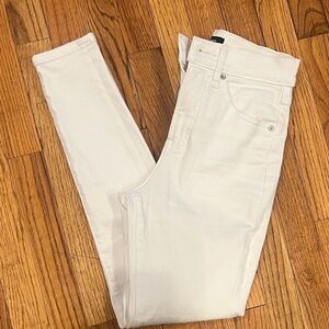 High Waisted White Supersoft Skinny Jeans